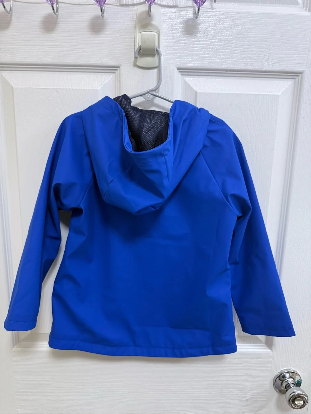 GAP Royal Blue Hooded Kids Rain Jacket, Size 5